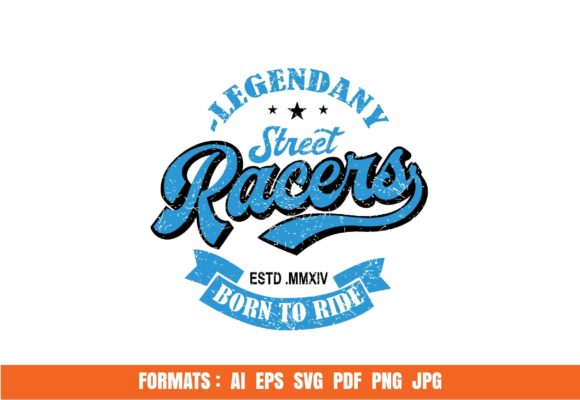 Bike Racing Forever T Shirt Design with Graphics & Print Templates