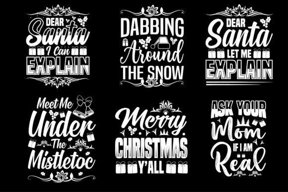 Christmas Typography T-Shirt Bundle
