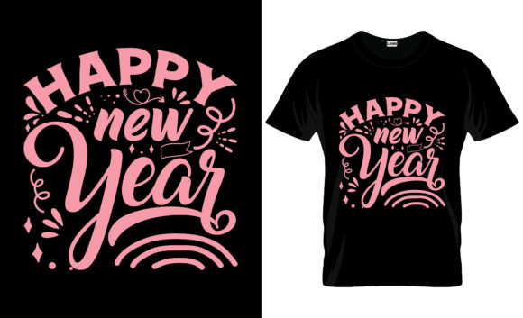 New Year T-shirt and Mug Design: Graphics & Print Templates