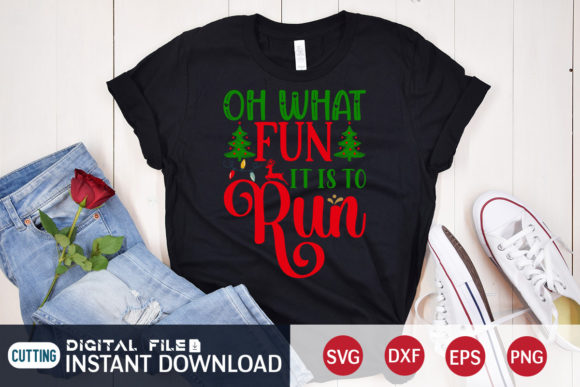 Oh What Fun It is to Run: Graphics for T-Shirt Designs