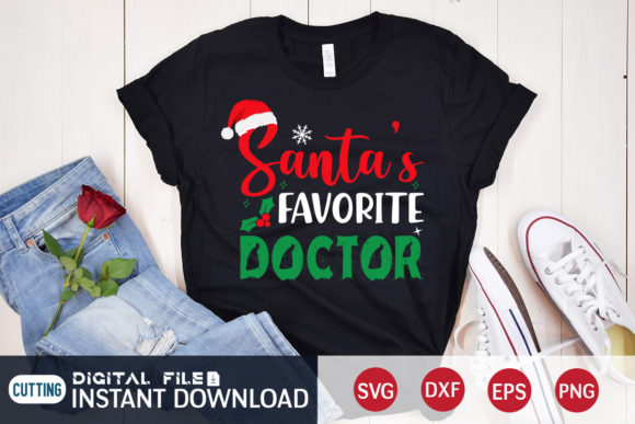 Santa's Favorite Doctor: Holiday Graphics for T-Shirts